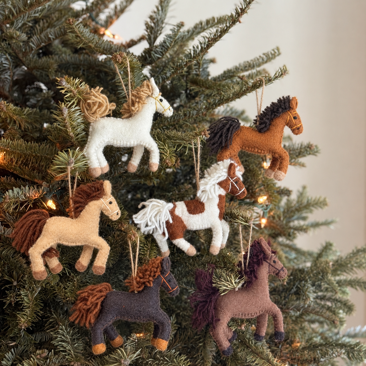 Felt Horse Ornament: Calico